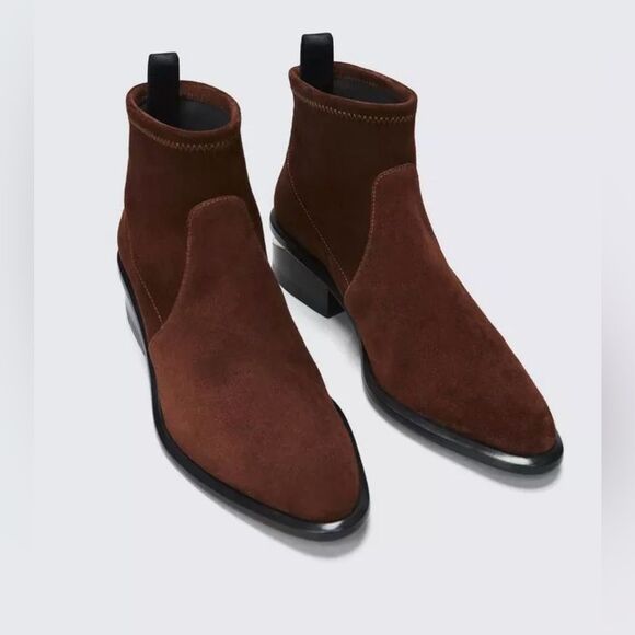 Alexander Wang burgundy suede Kori boots, US8,5 - Picture 2 of 12
